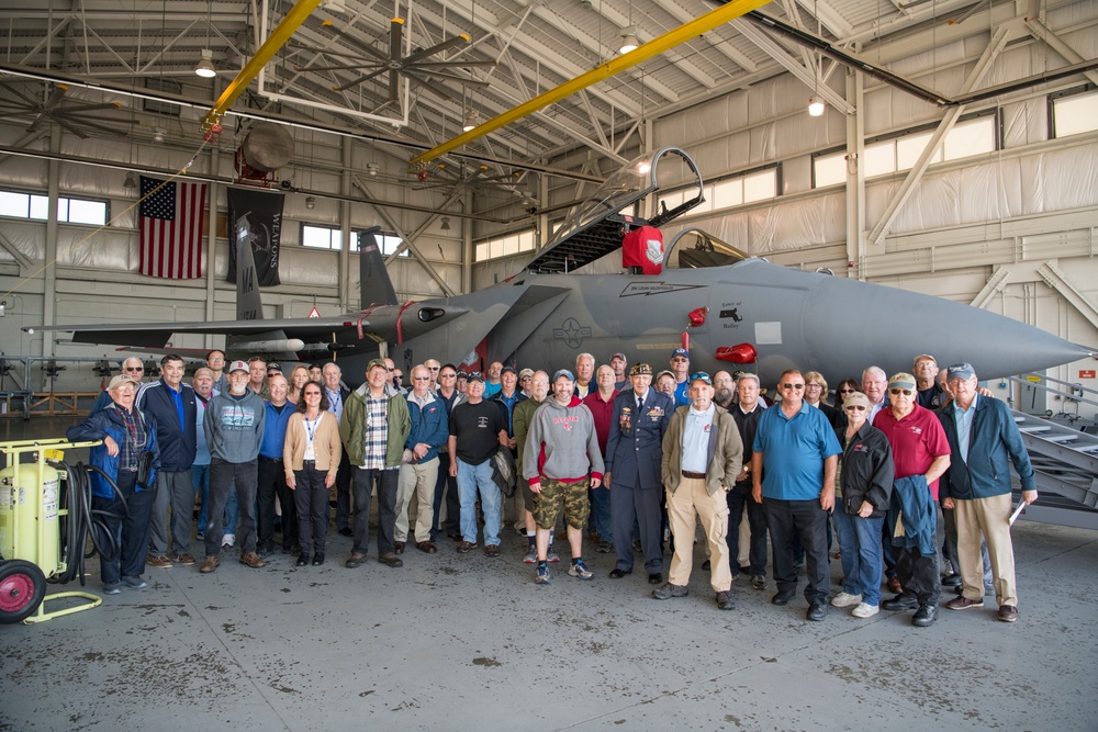 Navy veteran, Galaxy Community Council, Faith United Methodist Church tour 104th Fighter Wing