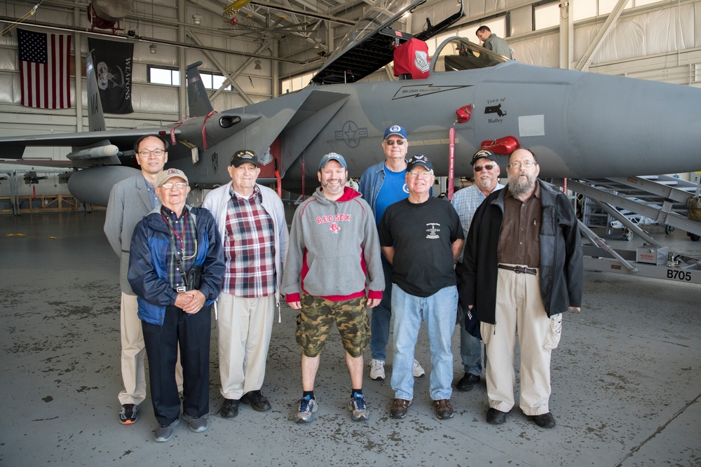 Navy veteran, Galaxy Community Council, Faith United Methodist Church tour 104th Fighter Wing