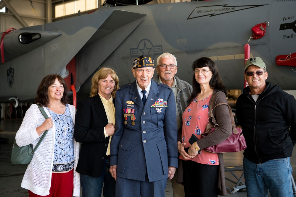 Navy veteran, Galaxy Community Council, Faith United Methodist Church tour 104th Fighter Wing