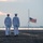 U.S. Sailors observe evening colors U.S. Sailors observe evening colors