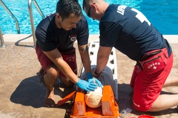 Joint training exercise at the MCLB Barstow pool