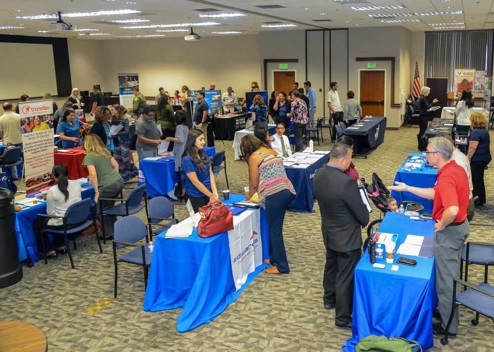 Spouse employment fair brings business organizations to Edwards
