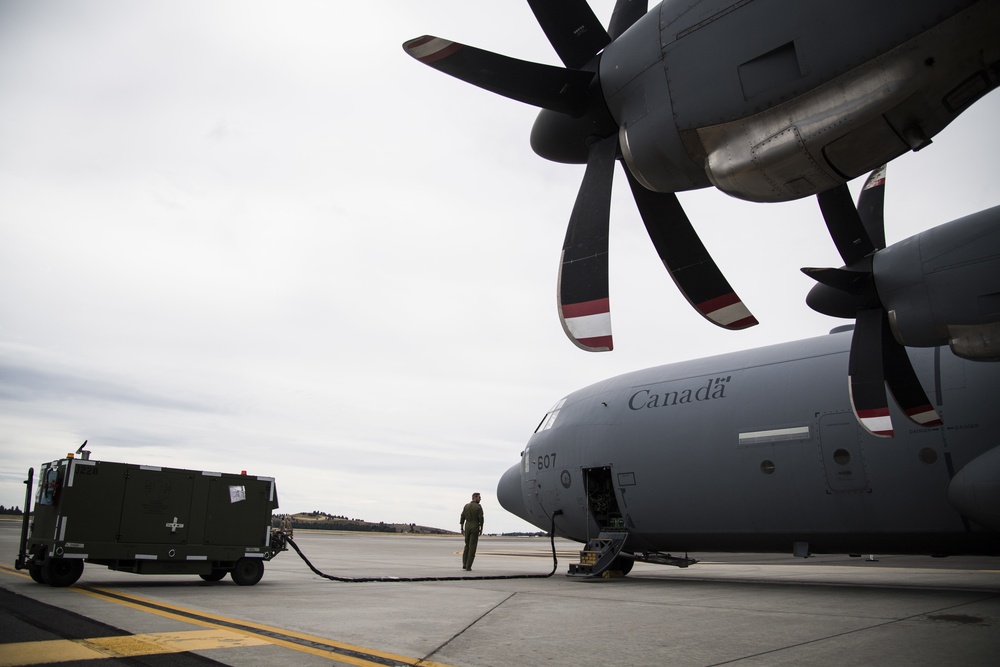 RCAF CC-130J Delivers Cargo during Mobility Guardian 2019