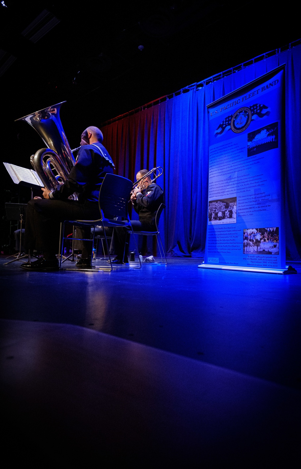 PACFLT &quot;Harbor Brass&quot; quintet performs in Cordova, Alaska.
