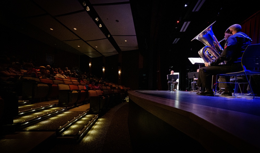 PACFLT &quot;Harbor Brass&quot; quintet performs in Cordova, Alaska.