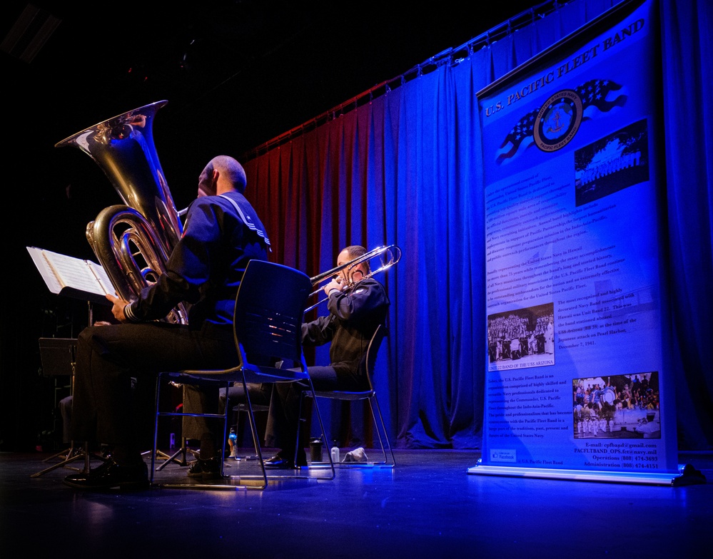 PACFLT &quot;Harbor Brass&quot; quintet performs in Cordova, Alaska.