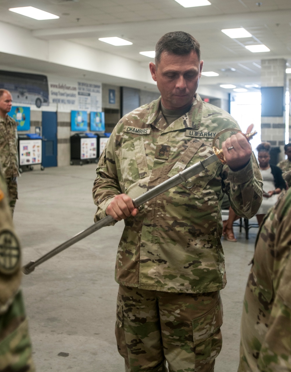 218th Maneuver Enhancement Brigade recognizes leadership changes with double ceremony