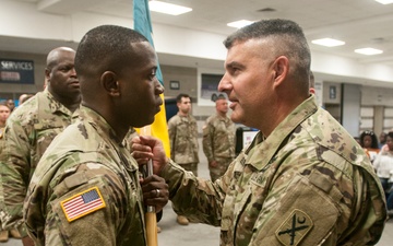 218th Maneuver Enhancement Brigade recognizes leadership changes with double ceremony