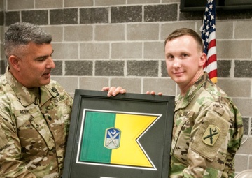 218th Maneuver Enhancement Brigade recognizes leadership changes with double ceremony