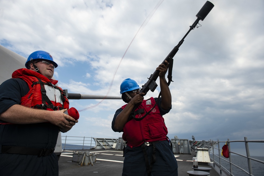 USS San Jacinto Replenishment at Sea with USNS Supply