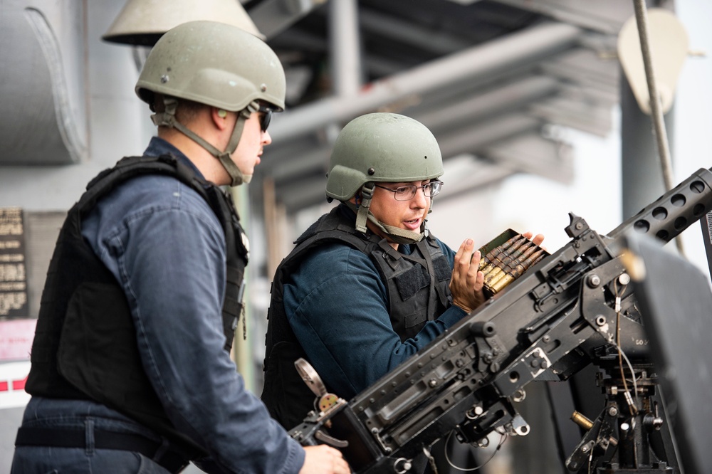 USS San Jacinto Life Fire Exercise