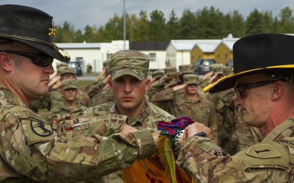 Traditional ceremony signals 1-4 Cav's completed tenure in Atlantic Resolve