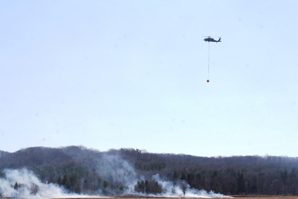 2016 UH-60 Black Hawk Fire Training, Prescribed Burn Work at Fort McCoy