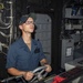 USS Normandy Sailor Stands Helmsman Watch