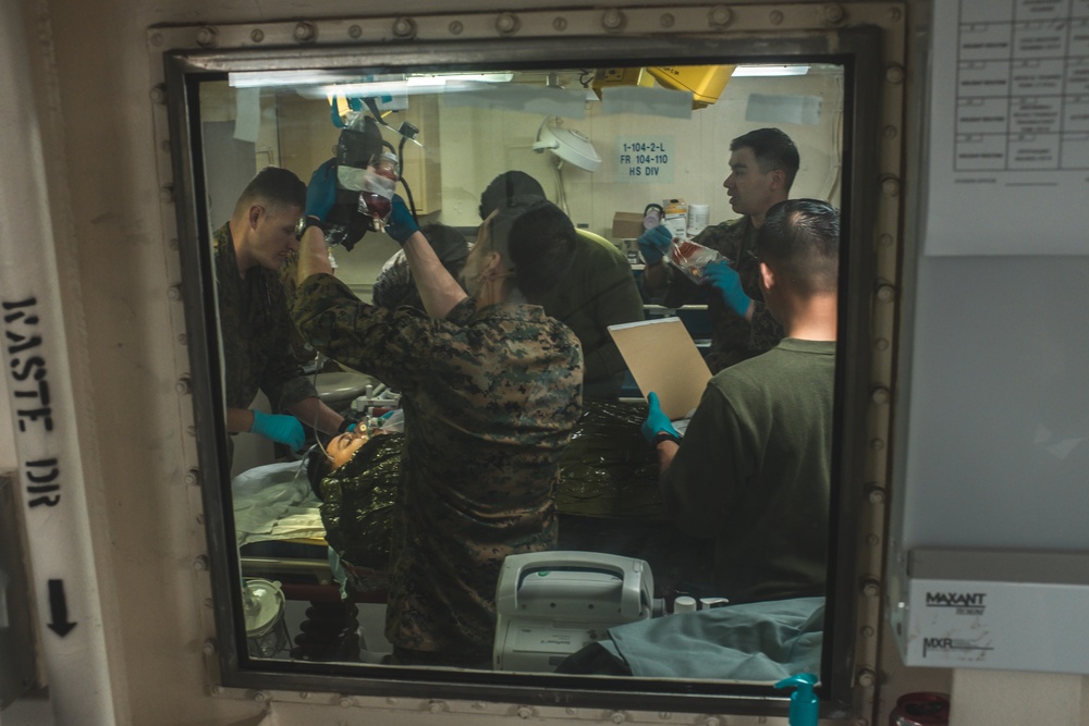 Navy Medical Staff Conduct Realistic Training Aboard USS Somerset