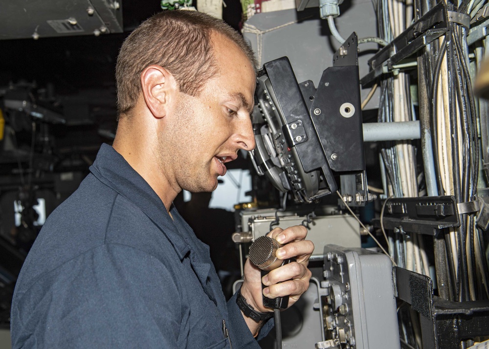 USS Normandy Chaplain Leads Crew in Daily Prayer