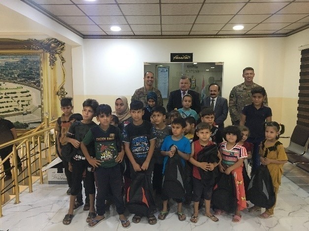 Bulldog Battalion Delivers Backpacks to Children in Mosul