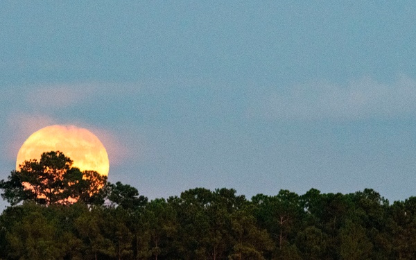 Moonrise over flightline