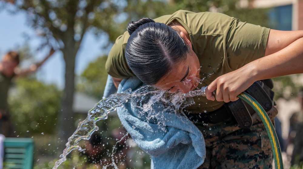 Spray and Pray: MARFORRES Marines endure OC Spray during SAF Training