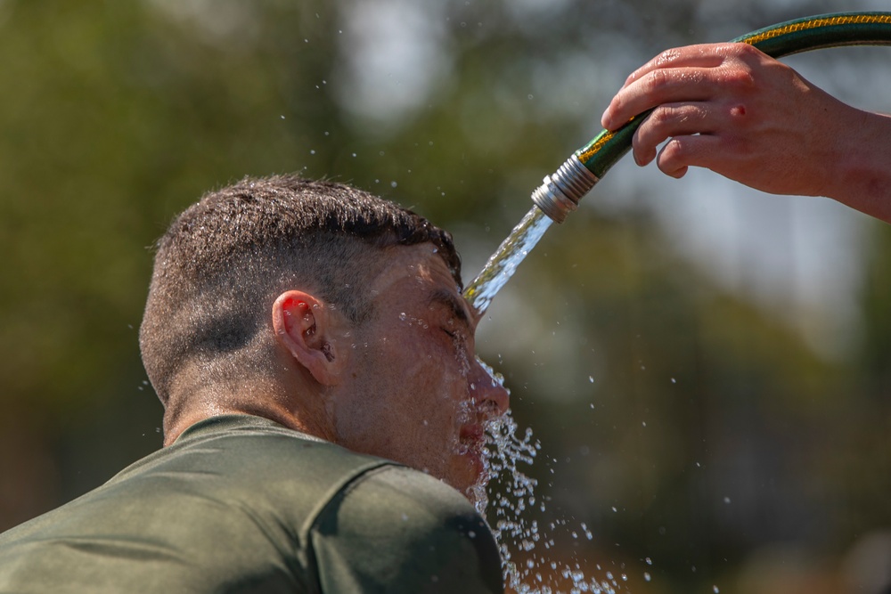 Spray and Pray: MARFORRES Marines endure OC Spray during SAF Training