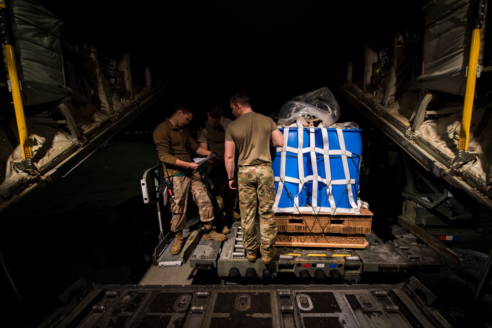 C-130J Super Hercules Night drop during Mobility Guardian 2019