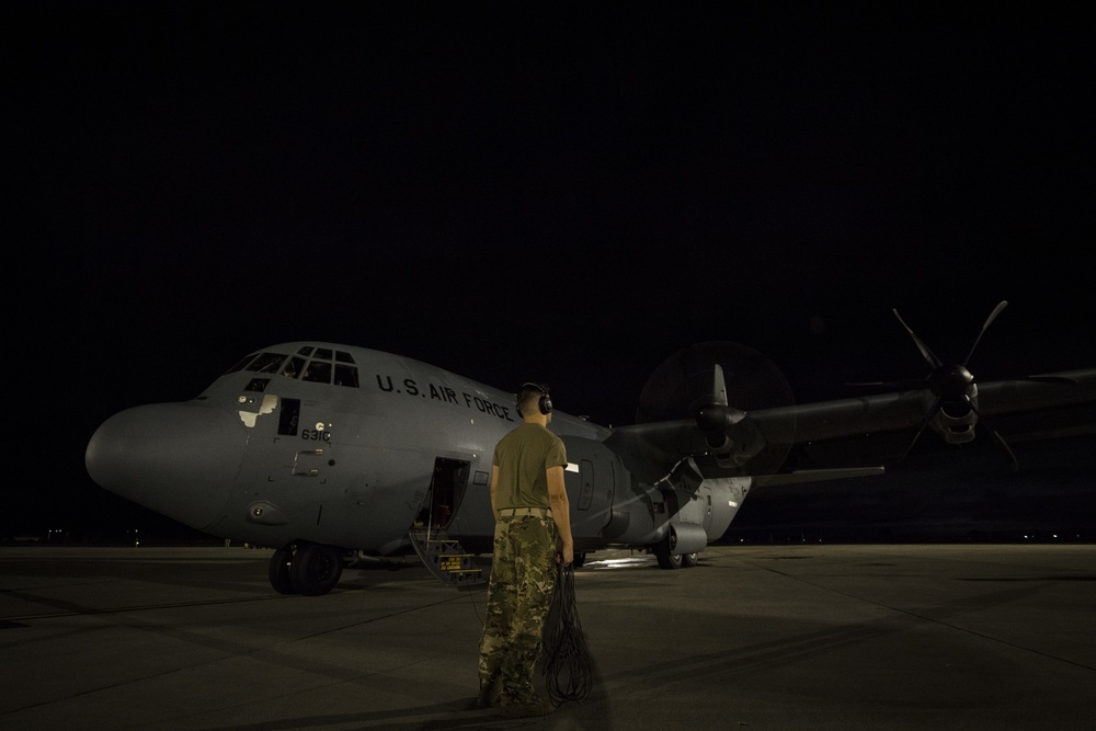 C-130J Super Hercules Night drop during Mobility Guardian 2019