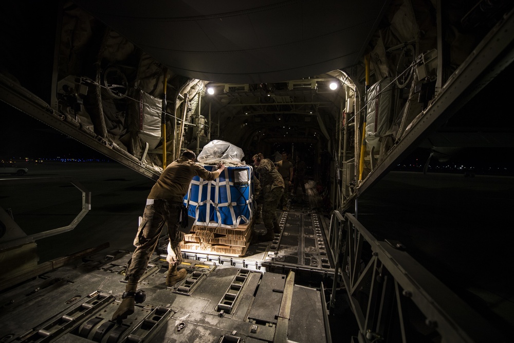 C-130J Super Hercules Night drop during Mobility Guardian 2019