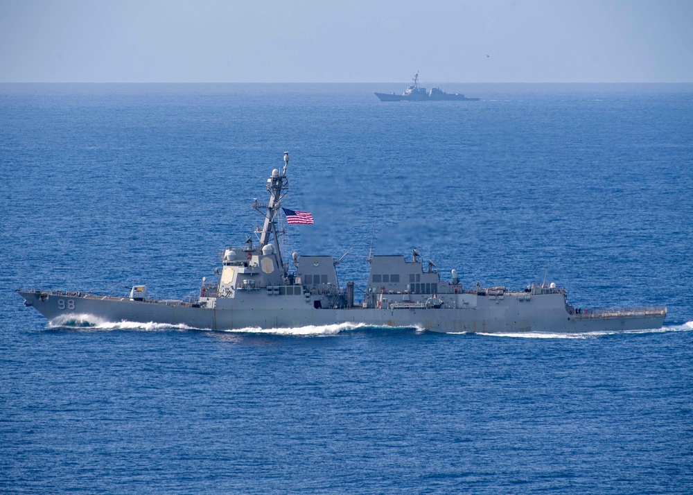 USS Normandy Transits Atlantic