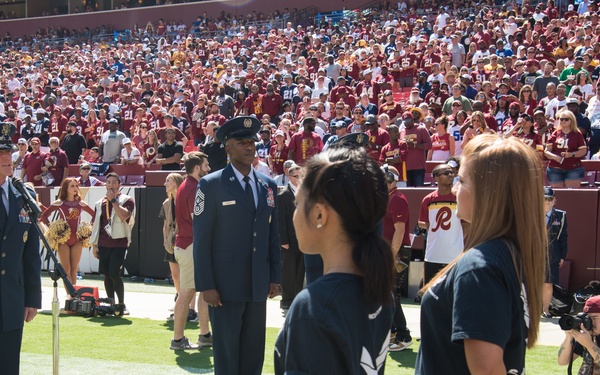 Washington Redskins honor Air Force's 72nd birthday