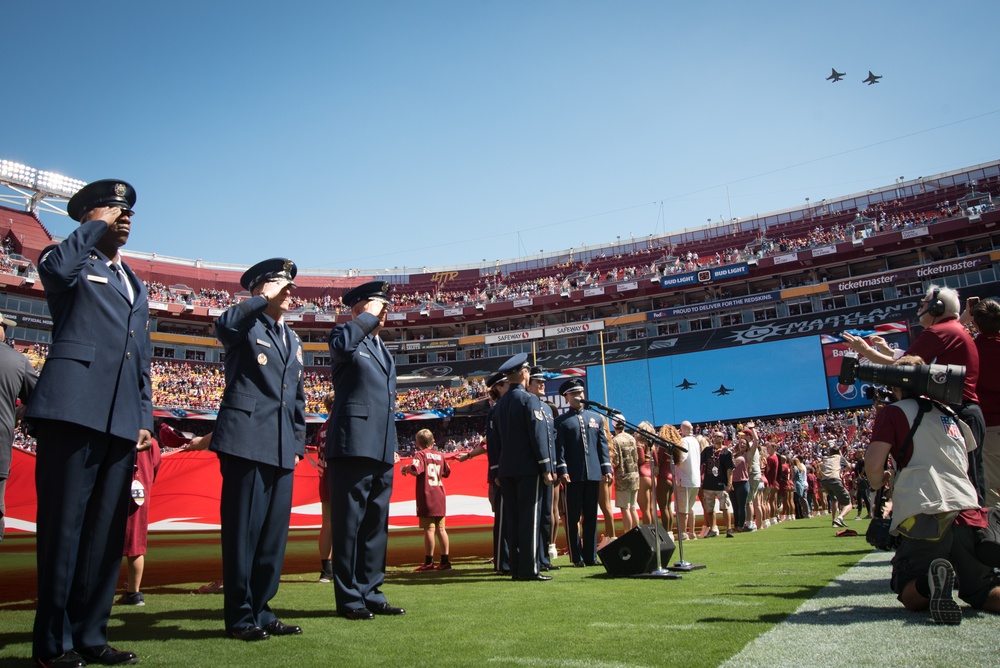 Washington Redskins honor Air Force's 72nd birthday