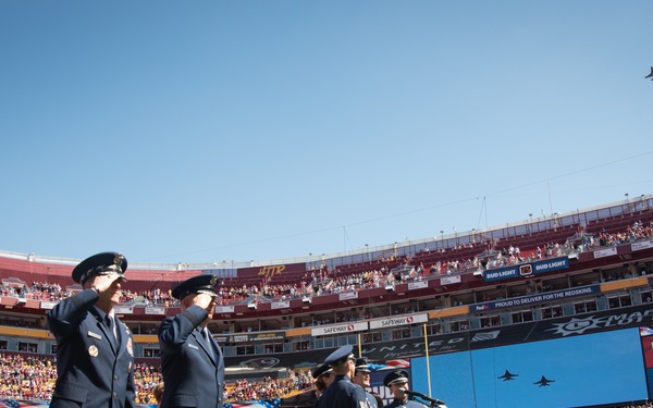 Washington Redskins honor Air Force's 72nd birthday