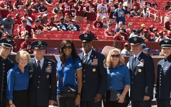Washington Redskins honor Air Force's 72nd birthday