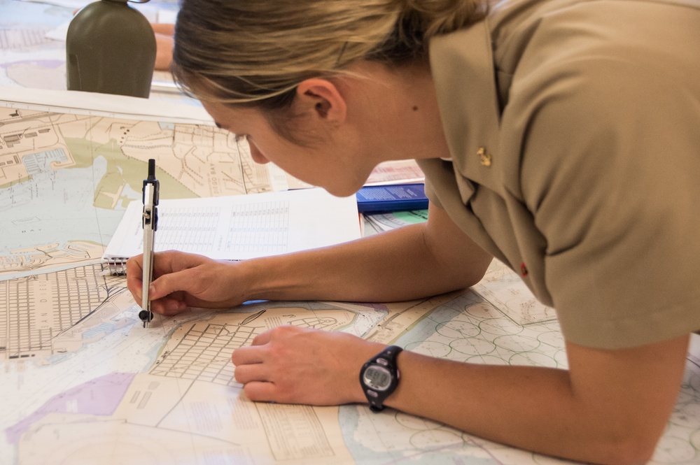 190917-N-TE695-0001 NEWPORT, R.I. (Sept. 17, 2019) – Navy OCS practice maneuvering board