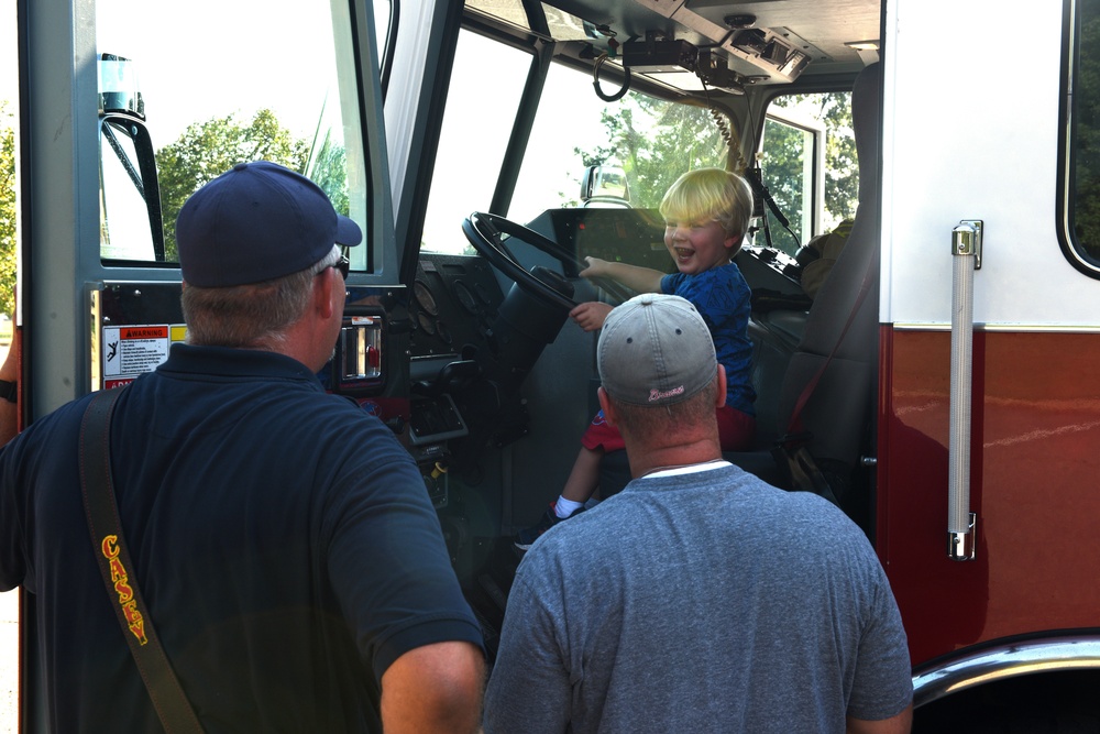 Fire trucks, police cars brings joy during “Touch-a-Truck”