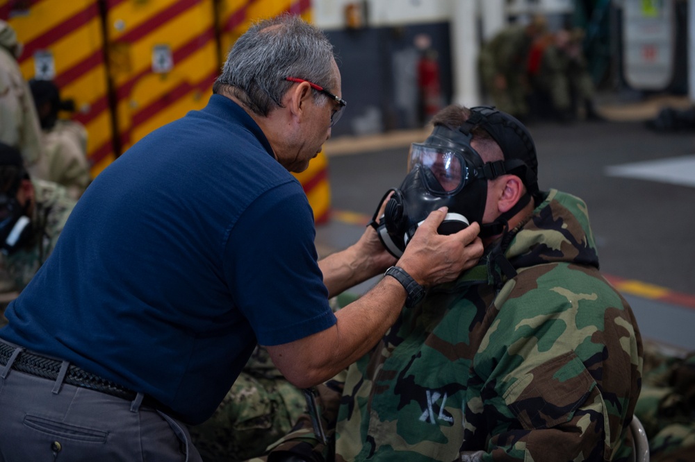 USS Theodore Roosevelt issues gas masks