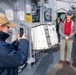 SECNAV visits AECE Personnel aboard USS Comstock