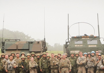 Bilateral Live Fire training between U.S. Army HIMARS and JGSDF MLRS