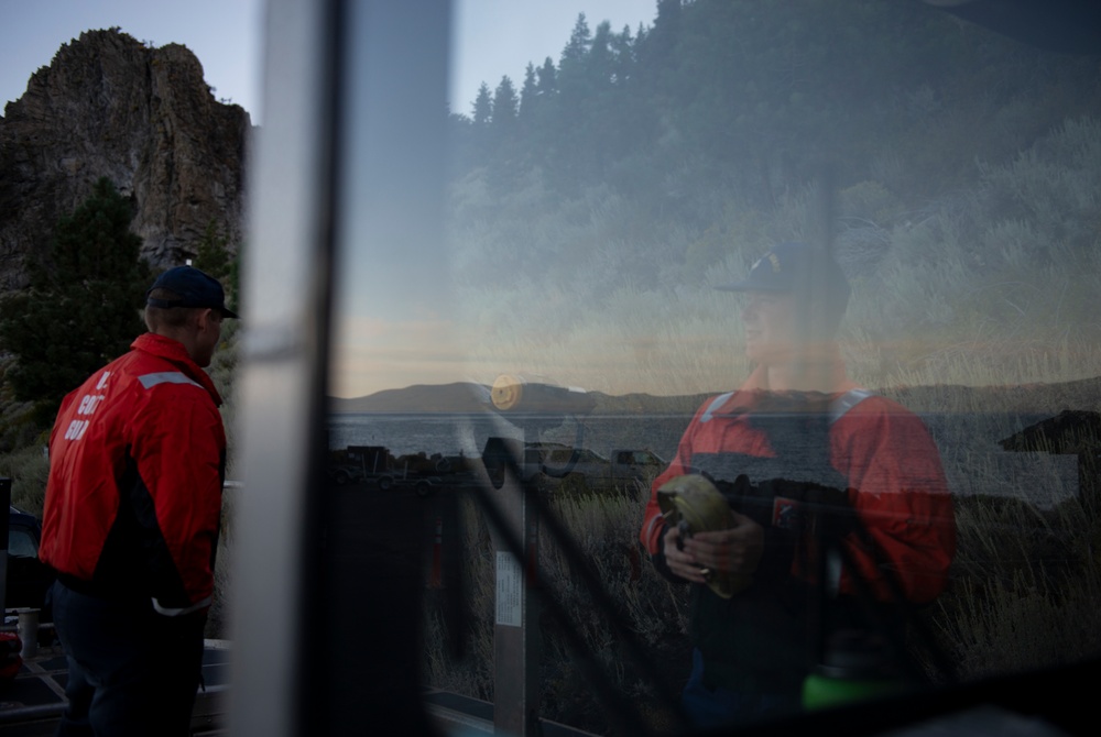 Coast Guard Aids-to-Navigation Team San Francisco works aids in Lake Tahoe