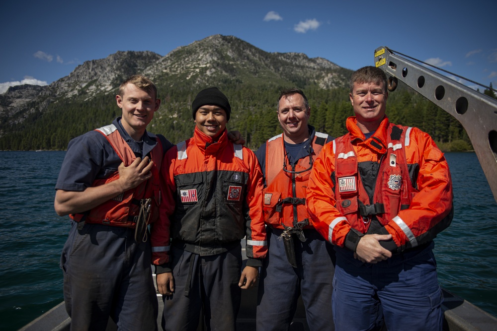 Coast Guard Aids-to-Navigation Team San Francisco works aids in Lake Tahoe