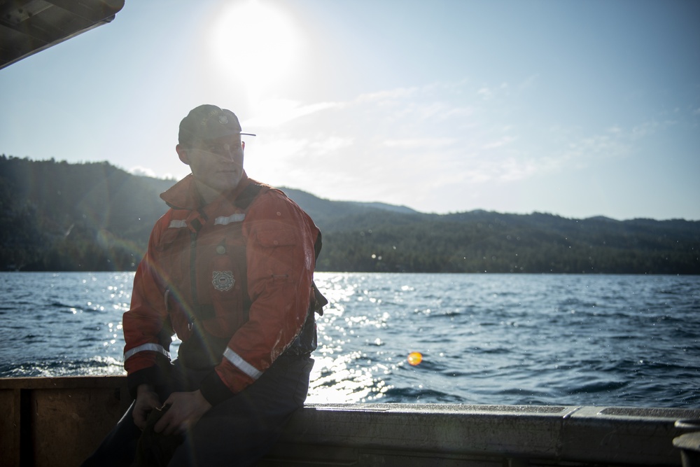 Coast Guard Aids-to-Navigation Team San Francisco works aids in Lake Tahoe