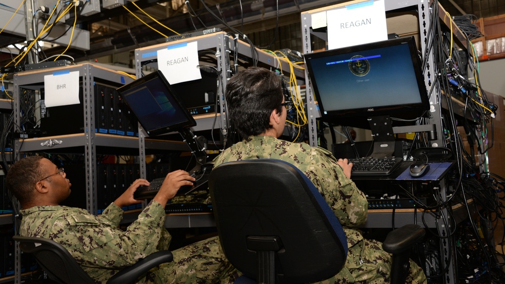 USS Ronald Reagan (CVN 76) Sailors Work with NAVWAR for Cyber Readiness