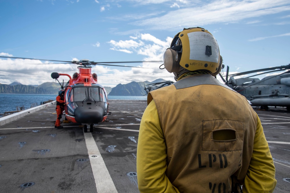 Sailor Observes Flight Operations