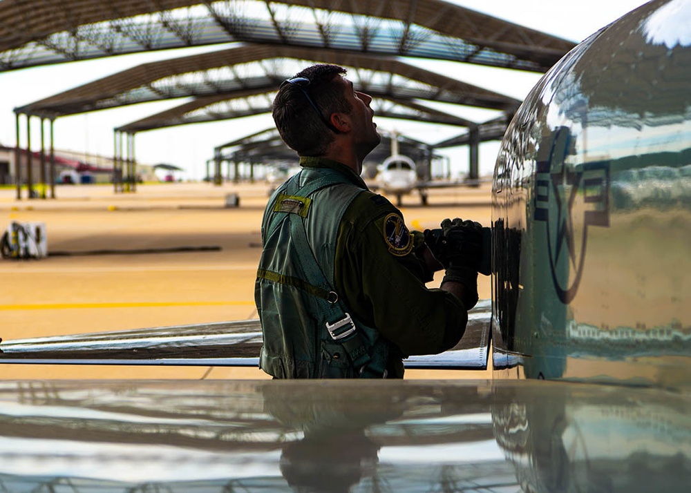 Capt. Calaway conducts routine inspection