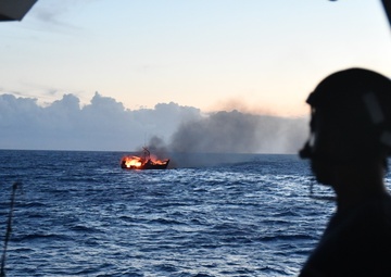 Coast Guard continues response to Miss Emma fire, vessel sunk