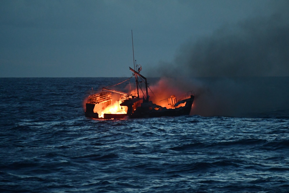 Coast Guard rescues 7 mariners from vessel on fire off Oahu