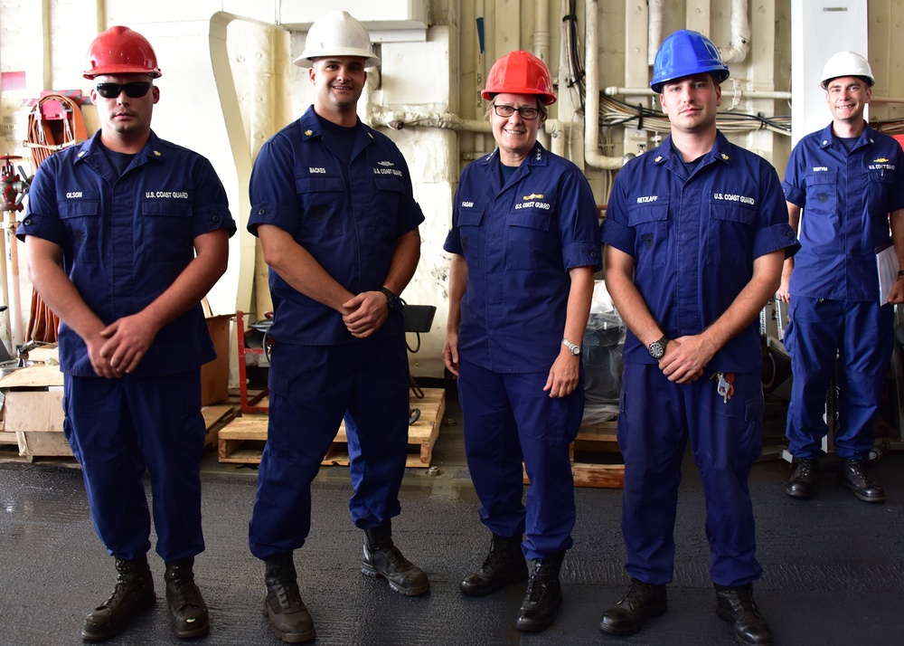 Pacific Area command staff visits Coast Guard Cutter Polar Star in drydock