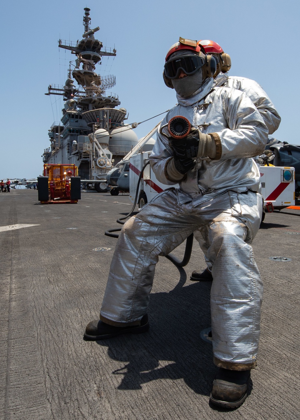 Air Department Training Team Drill Aboard USS Boxer (LHD 4)