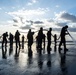 U.S. Sailors conduct a countermeasure washdown