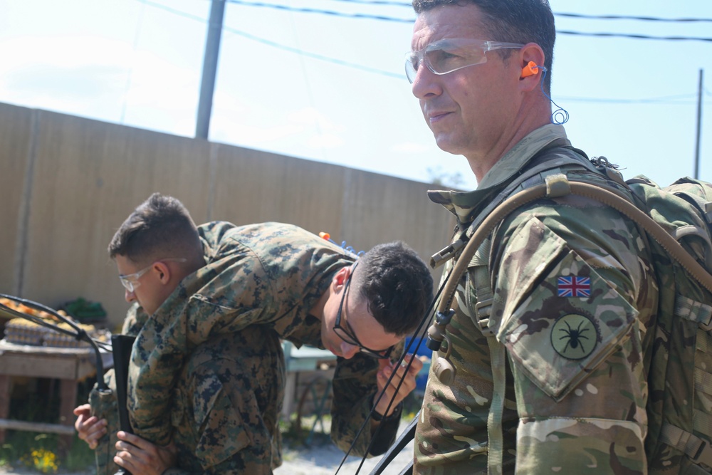 II MIG Marines and British Army train together at the Infantry Immersion Trainer