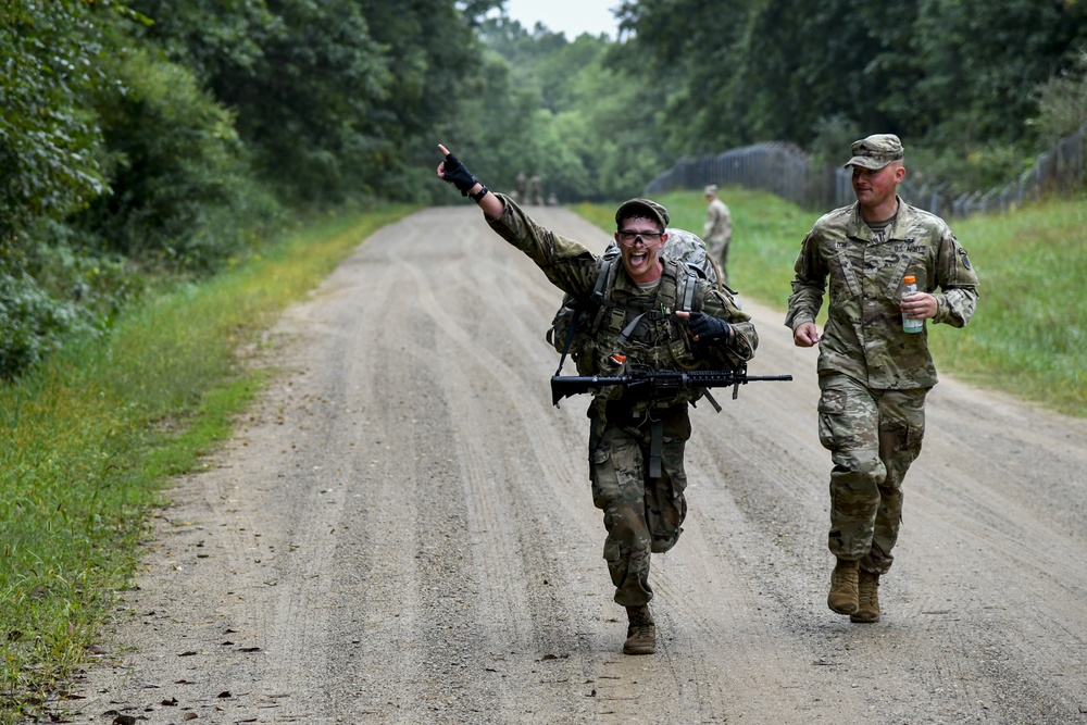 Spc. Mike Bell wins the 12-mile Ruck